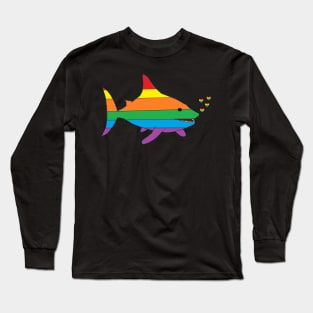 Rainbow Shark Long Sleeve T-Shirt